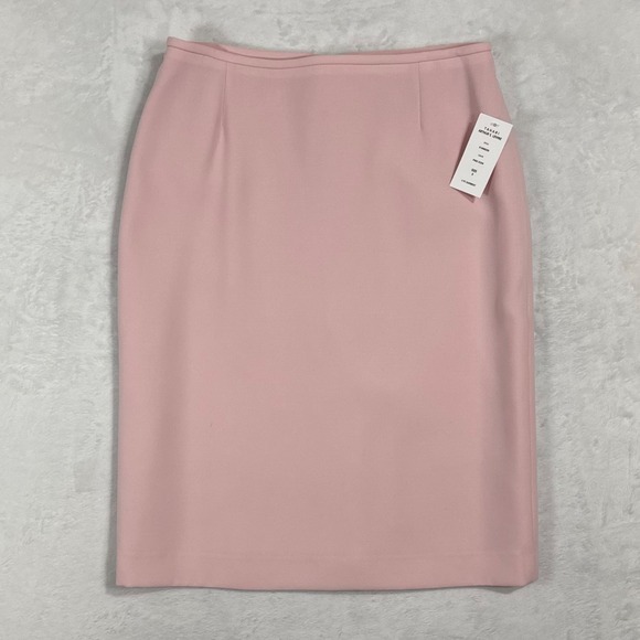 NWT Tahari ASL Pink Skirt Suit Size 6 4 Bow Collar Jacket Spring Pastel 2 Pc Set - Picture 10 of 16